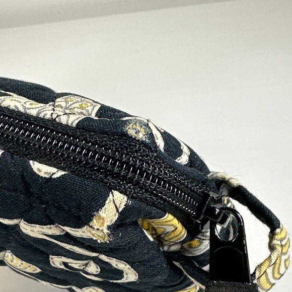 Vera Bradley Yellow Bird Small Cosmetic Lined Zipper Make-Up Toiletries Bag - Picture 3 of 8